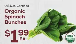 DeCicco & Sons Organic Spinach Bunches offer