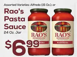 DeCicco & Sons Rao's Pasta Sauce, 24 Oz. Jar offer