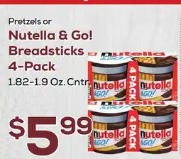 DeCicco & Sons Nutella & Go! Breadsticks 4-Pack offer