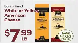 DeCicco & Sons Boar's Head White or Yellow American Cheese offer