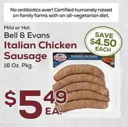 DeCicco & Sons Bell & Evans Italian Chicken Sausage offer