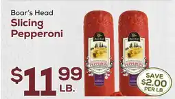 DeCicco & Sons Boar's Head Slicing Pepperoni offer