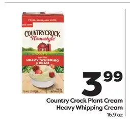 Weis Markets Country Crock Plant Cream Heavy Whipping Cream offer