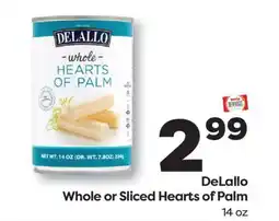 Weis Markets DeLallo Whole or Sliced Hearts of Palm offer