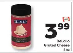 Weis Markets DeLallo Grated Cheese offer