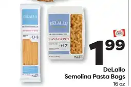 Weis Markets DeLallo Semolina Pasta Bags offer