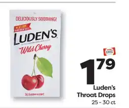 Weis Markets Luden's Throat Drops offer
