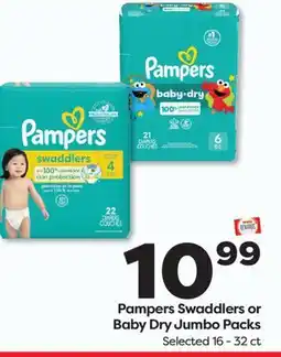 Weis Markets Pampers Swaddlers or Baby Dry Jumbo Packs offer