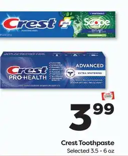 Weis Markets Crest Toothpaste offer