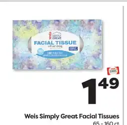 Weis Markets Weis Simply Great Facial Tissues offer