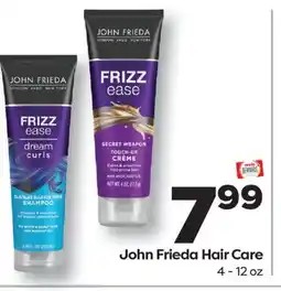 Weis Markets John Frieda Hair Care offer