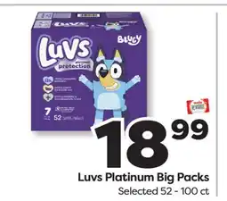 Weis Markets Luvs Platinum Big Packs offer