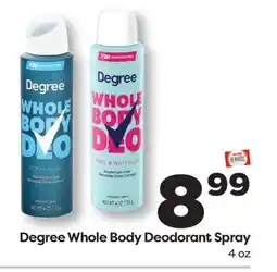 Weis Markets Degree Whole Body Deodorant Spray offer