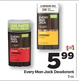 Weis Markets Every Man Jack Deodorant offer