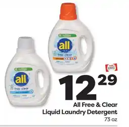 Weis Markets All Free & Clear Liquid Laundry Detergent offer