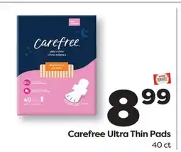 Weis Markets Carefree Ultra Thin Pads offer