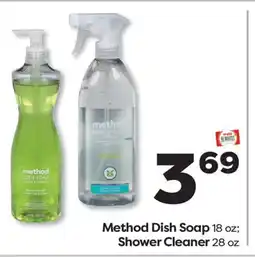 Weis Markets Method Dish Soap 18 oz Shower Cleaner 28 oz offer