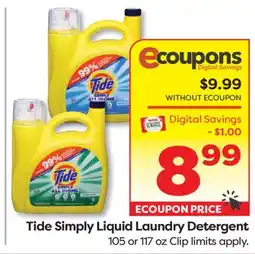 Weis Markets Tide Simply Liquid Laundry Detergent offer