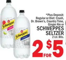 C Town SCHWEPPES SELTZER offer