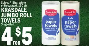 C Town KRASDALE JUMBO ROLL TOWELS offer