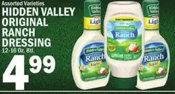 C Town HIDDEN VALLEY ORIGINAL RANCH DRESSING offer