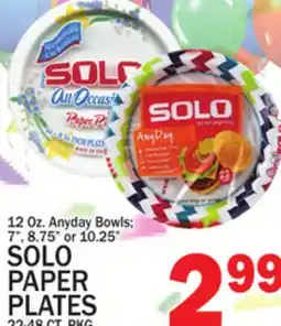 C Town SOLO PAPER PLATES offer
