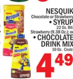 C Town NESQUIK Chocolate or Strawberry offer