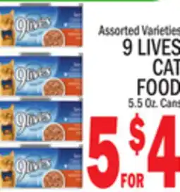C Town 9 LIVES CAT FOOD offer