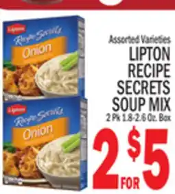C Town LIPTON RECIPE SECRETS SOUP MIX offer