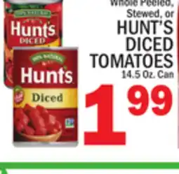 C Town HUNT'S DICED TOMATOES offer