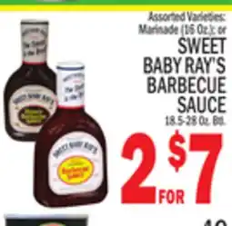 C Town SWEET BABY RAY'S BARBECUE SAUCE 18.5-28 Oz. Btl offer