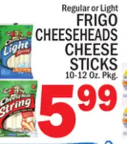 C Town FRIGO CHEESEHEADS CHEESE STICKS offer