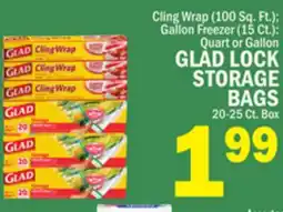 C Town GLAD LOCK STORAGE BAGS 20-25 Ct. Box offer
