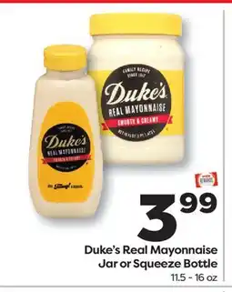 Weis Markets Duke's Real Mayonnaise Jar or Squeeze Bottle offer
