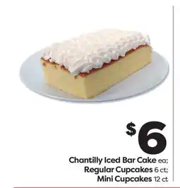 Weis Markets Chantilly Iced Bar Cake ea Regular Cupcakes 6 ct Mini Cupcakes 12 ct offer