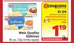 Weis Markets Weis Quality Saltines offer