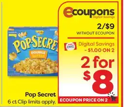 Weis Markets Pop Secret offer