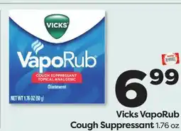 Weis Markets Vicks VapoRub Cough Suppressant offer