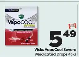 Weis Markets Vicks VapoCool Severe Medicated Drops offer