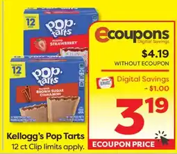 Weis Markets Kellogg's Pop Tarts offer