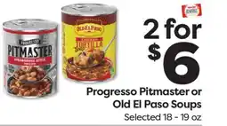 Weis Markets Progresso Pitmaster or Old El Paso Soups offer