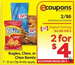 Weis Markets Bugles, Chex, or Chex Remix offer