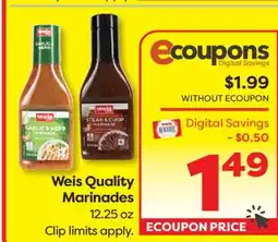 Weis Markets Weis Quality Marinades offer
