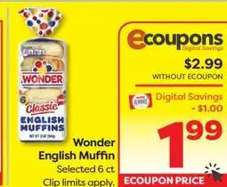 Weis Markets Wonder English Muffin offer