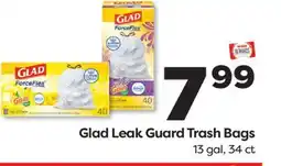 Weis Markets Glad Leak Guard Trash Bags offer