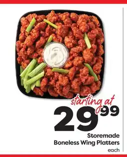 Weis Markets Storemade Boneless Wing Platters offer
