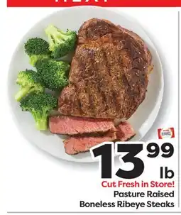 Weis Markets Pasture Raised Boneless Ribeye Steaks offer