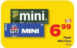 Weis Markets Pepsi Mini Cans offer