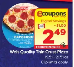 Weis Markets Weis Quality Thin Crust Pizza offer