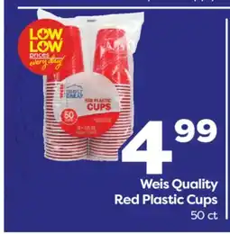 Weis Markets Weis Quality Red Plastic Cups offer